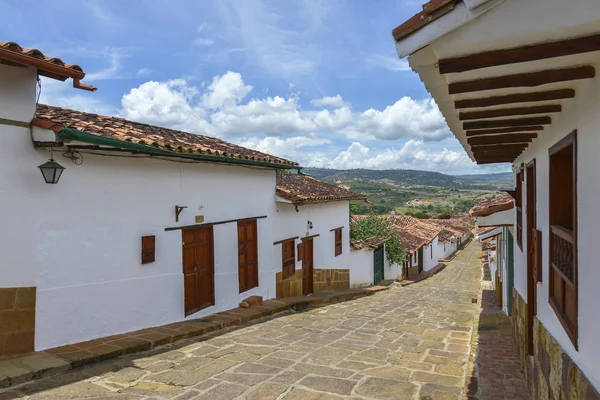 Calle Colonial Pueblo Barichara Declarada Patrimonio Nacional Colombia — Foto de Stock