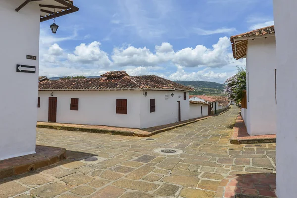 Calle Colonial Pueblo Barichara Declarada Patrimonio Nacional Colombia — Foto de Stock