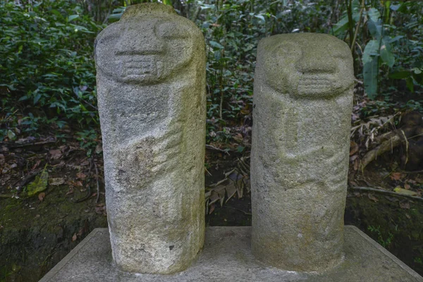 Antigas Estátuas Pré Colombianas San Agustin Colômbia Parque Arqueológico Uma — Fotografia de Stock