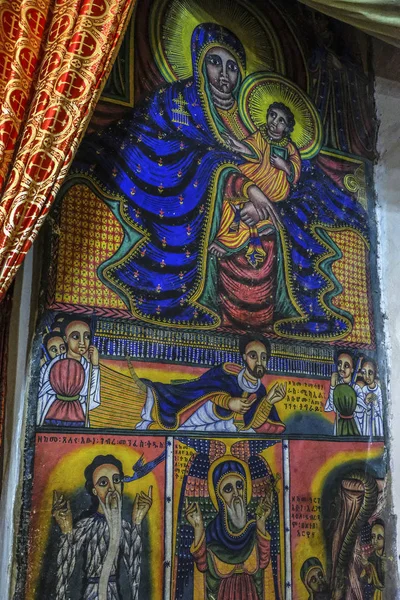 Aksum Etiopia Stycznia Wnętrze Kościoła Maryi Matki Bożej Syjonu Najbardziej — Zdjęcie stockowe