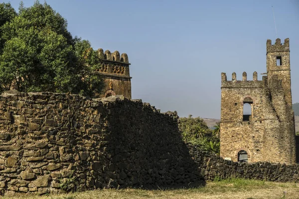 Fasil Ghebbi Patrimonio Humanidad Por Unesco Gondar Etiopía — Foto de Stock