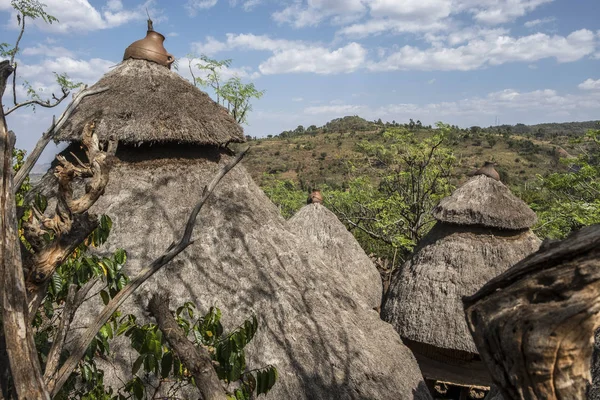 Casa Tradicional Tribu Konso Etiopía — Foto de Stock