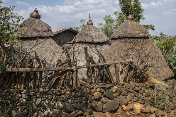 Casa Tradicional Tribu Konso Etiopía — Foto de Stock