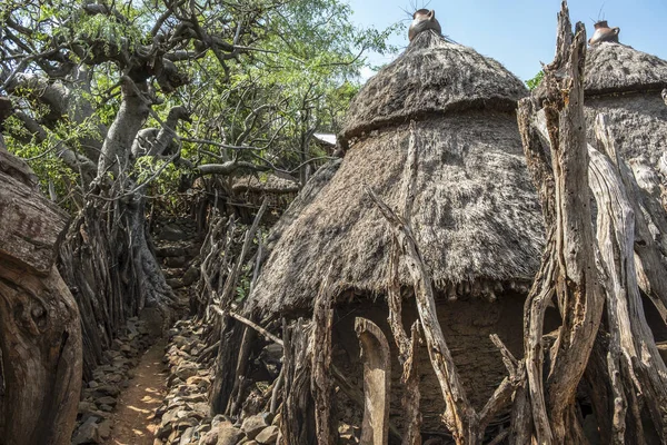 Casa Tradicional Tribu Konso Etiopía — Foto de Stock