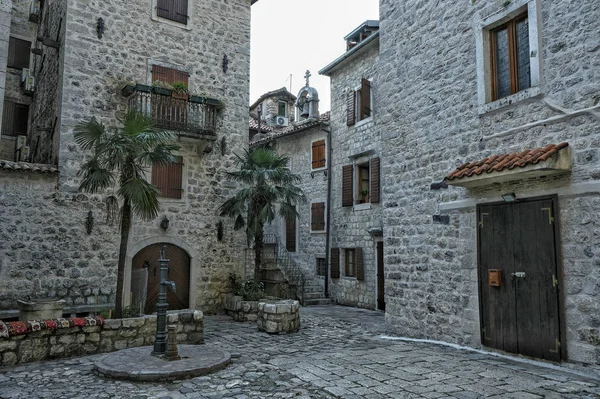 Citta Kotor Strade Della Vecchia Kotor Montenegro — Foto Stock