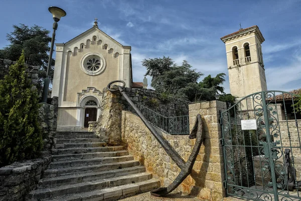 Iglesia San Jerónimo Campanario Casco Antiguo Herceg Novi Montenegro —  Fotos de Stock