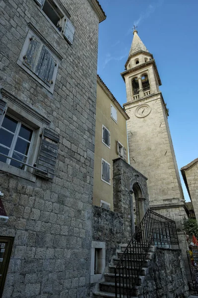 Iglesia Católica San Iván Casco Antiguo Budva Montenegro — Foto de Stock