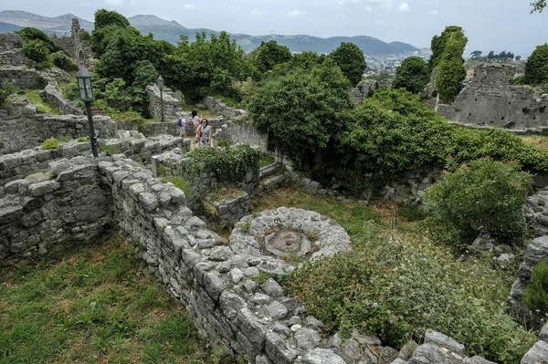 Stari Bar Montenegro Junio 2019 Turistas Visitando Las Ruinas Stari — Foto de Stock