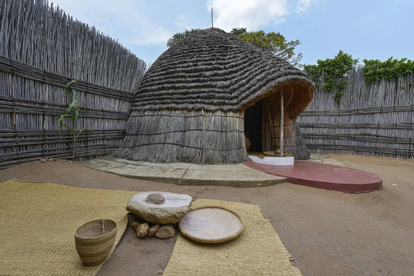 Reconstrucción Del Palacio Del Rey Ruanda Nyanza Rukari Ancient History — Foto de Stock