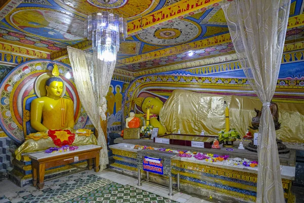 Kandy Σρι Λάνκα Ιανουάριος 2020 Αγάλματα Του Βούδα Στον Βουδιστικό — Φωτογραφία Αρχείου