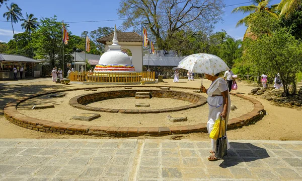 Kandy Srí Lanka Leden 2020 Návštěva Buddhistického Chrámu Natha Devale — Stock fotografie