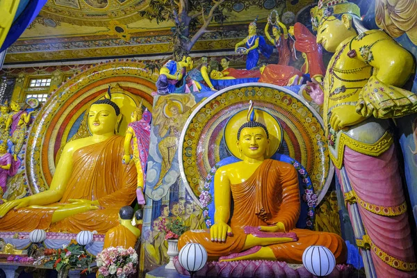 Colombo Sri Lanka Luty 2020 Posąg Buddy Świątyni Gangaramaya Lutego — Zdjęcie stockowe