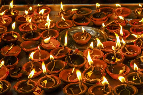 Szczegóły Niektórych Świec Sri Siva Subramania Swami Kovil Temple Colombo — Zdjęcie stockowe