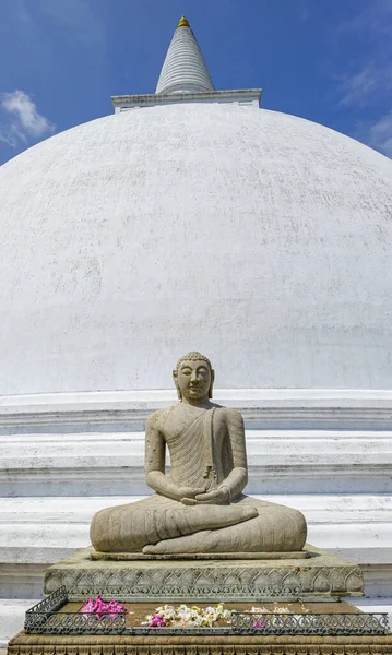 Anuradhapura Srí Lanka Únor 2020 Buddhistická Stupa Mirisavatiya Dagoba Února — Stock fotografie