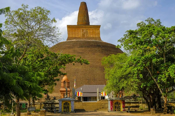 Anuradhapura Sri Lanka Luty 2020 Buddyjska Stupa Abhayagiri Dagoba Dniu — Zdjęcie stockowe