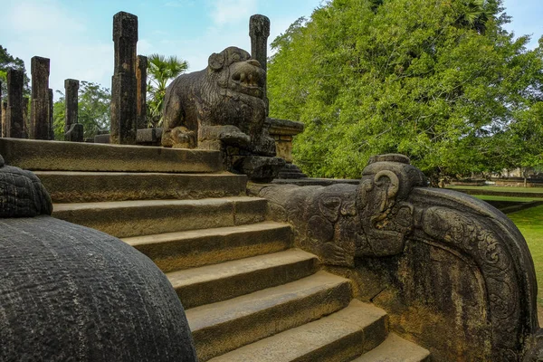 Sala Widowiskowa Królewskiego Pałacu Parakramabahu Polonnaruwa Sri Lanka — Zdjęcie stockowe