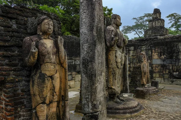 Pomnik Hatadage Zbudowany Przez Nissankę Mallę Polonnaruwa Sri Lanka — Zdjęcie stockowe