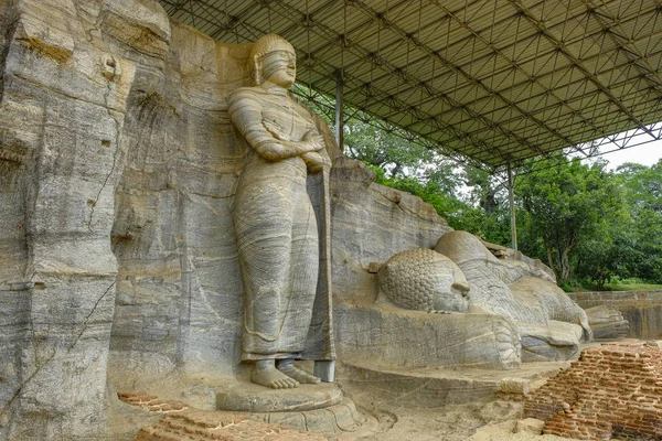 Estatuas Buda Gal Vihara Polonnaruwa Sri Lanka — Foto de Stock