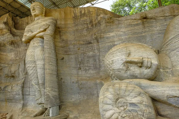 スリランカのPolonnarwuaにあるGalviharaの仏像 — ストック写真