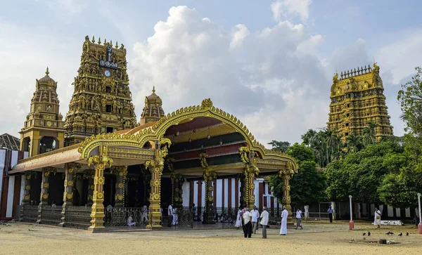Jaffna Sri Lanka Février 2020 Les Gens Dans Temple Hindou — Photo