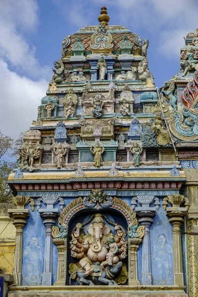 Madurai Inde Mars 2020 Détail Temple Hindou Meenakshi Amman Mars — Photo