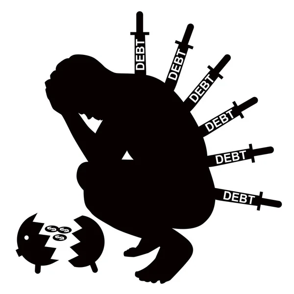 Bıçak olmak büyük--dan bıçaklanmış gibi oturan işadamı endişeli