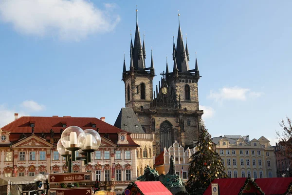 Old Town Square Christmas Market — Stock Photo, Image