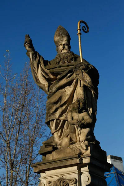 Sculpture Saints Sur Pont Charles Prague — Photo
