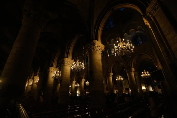 Parijs Frankrijk 2013 Notre Dame Kathedraal Binnen Voor Brand — Stockfoto