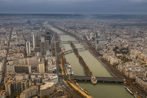Vue Panoramique Paris Depuis Tour Eiffel Automne — Photo