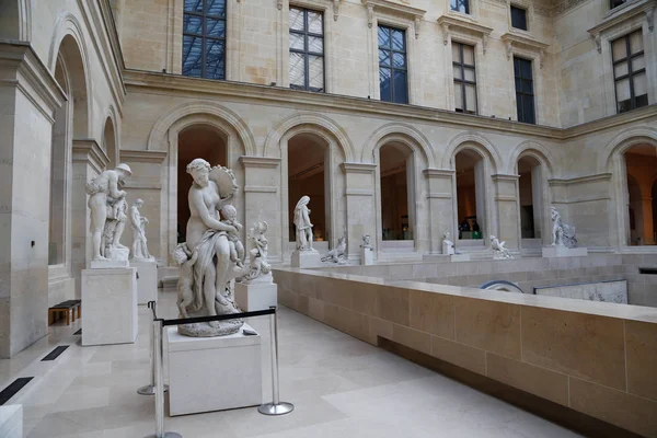 Франция Париж 2013 Музей Лувра Внутри — стоковое фото