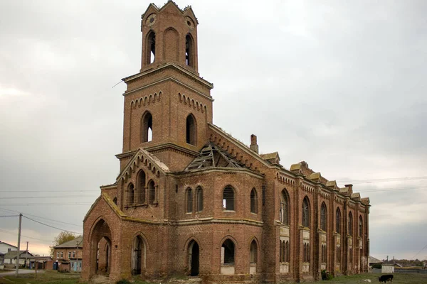 Ruinas Antigua Iglesia Luterana Saratov Rusia Edificio 1907 Fue Construido — Foto de Stock