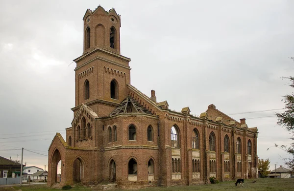 Rovine Dell Antica Chiesa Luterana Saratov Russia Edificio Nel 1907 — Foto Stock