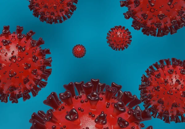 Illustrazione Del Virus Covid Rendering — Foto Stock