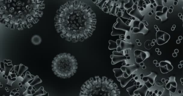 Animationen Des Covid Virus Darstellung — Stockvideo