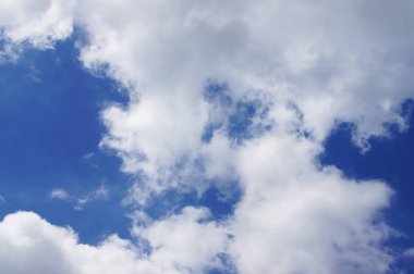 Mavi gökyüzü görüntüleri, çok güzel beyaz hava bulutları, arkaplan görüntüleri.