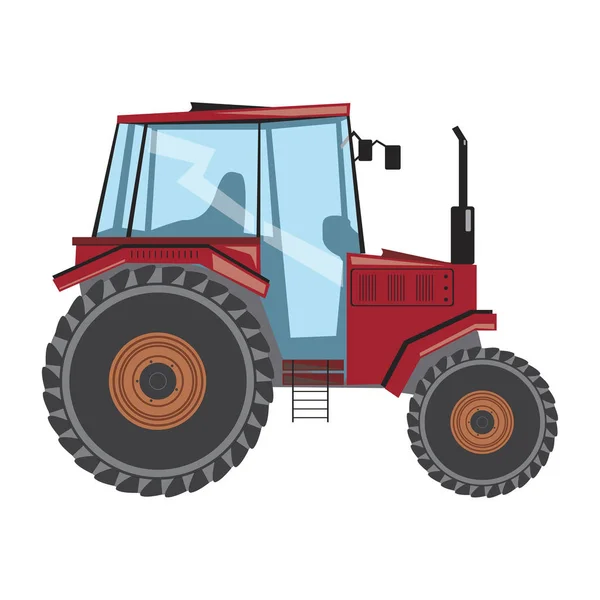 Ein landwirtschaftlicher Traktor für Händler, eine 2d flache Vektordarstellung mit r — Stockvektor