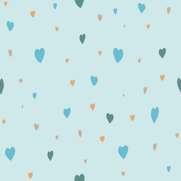 Un motif sans couture avec des coeurs répétitifs mignons doodle pour printin — Image vectorielle
