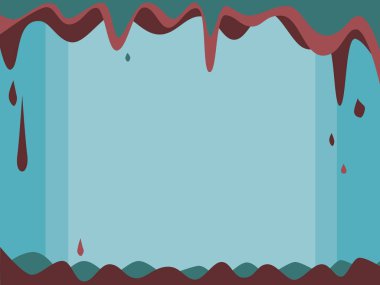 Kırmızı ve pembe lekeli yeşil bir arkaplan ve bir damla boya ve metin için bir yer, bir düz vektör stok illüstrasyonu, turkuaz arkaplan veya bir konsept olarak kopyalama alanı olan duvar kağıdı