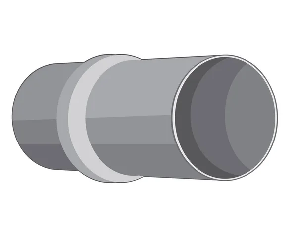 Slice Avloppsrör Isolerad Vit Bakgrund För Design Lagervektor Platt Illustration — Stock vektor