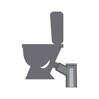 Klozet ve kanalizasyon su drenajı veya kanalizasyon konsepti olarak kullanılır. Tuvalet Odası Nesnesi ile Siluet veya Düz Vektör Stok ResimleriComment