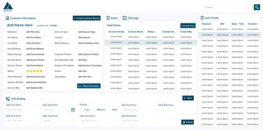 Dashboard Design for Contact Center Agents. Vector Agent Dashboard