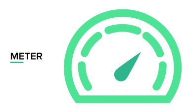 Simge vektör illüstrasyon izole beyaz arka plan üzerinde ölçüm hızı