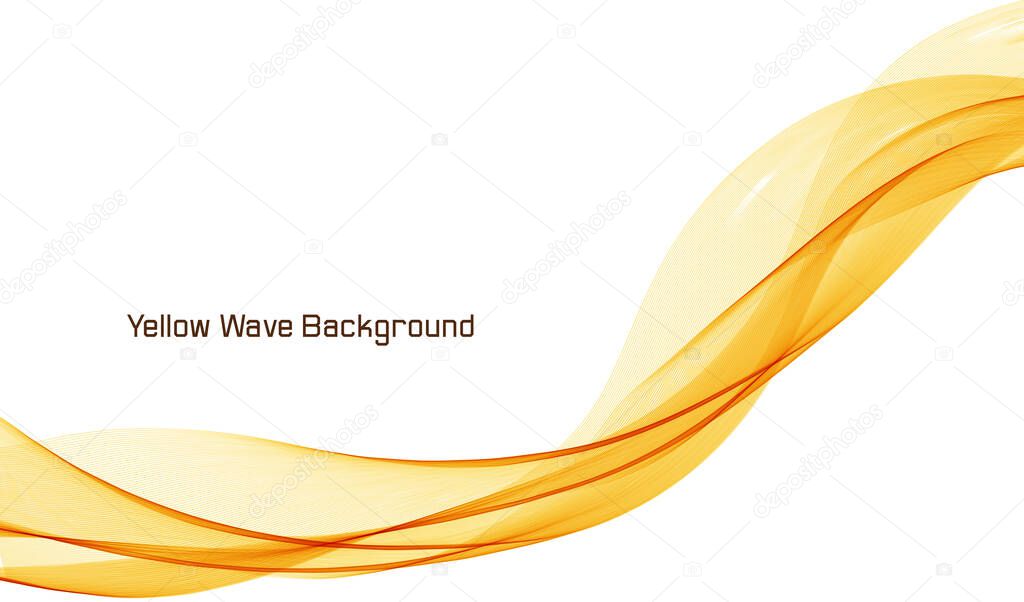 Yellow Wave Background, vector