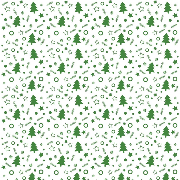 Abstraktes Muster Von Weihnachtsschmuck Baum Spielzeug Ast Hintergrundvektor Für Weihnachts — Stockvektor