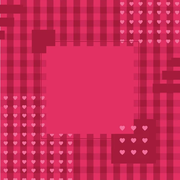 Pink Heart Background Empty Place Text Greeting Card Valentine Day — 스톡 벡터
