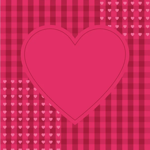 Roze Achtergrond Met Lege Hartvorm Voor Tekst Wenskaart Voor Valentijnsdag — Stockvector