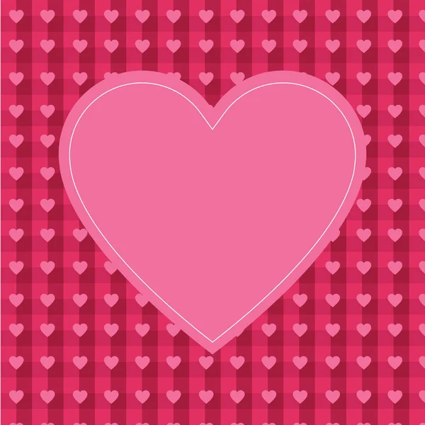 Pink Background Empty Heart Shape Text Greeting Card Valentine Day — Stock Vector