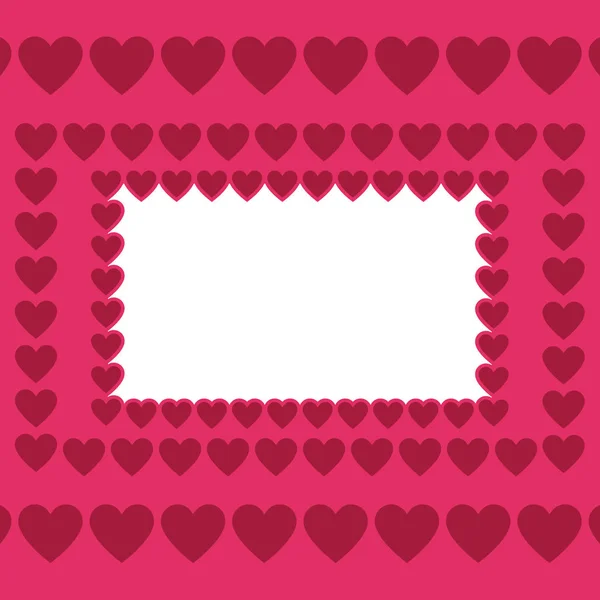 Rosa Herzhintergrund Mit Leerem Platz Für Text Grußkarte Zum Valentinstag — Stockvektor