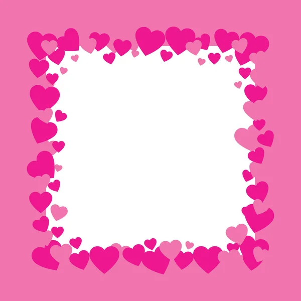 Rosa Herzhintergrund Mit Leerem Platz Für Text Grußkarte Zum Valentinstag — Stockvektor